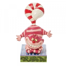 Disney Traditions - Cheshire Cat with candy cane H:8 cm.